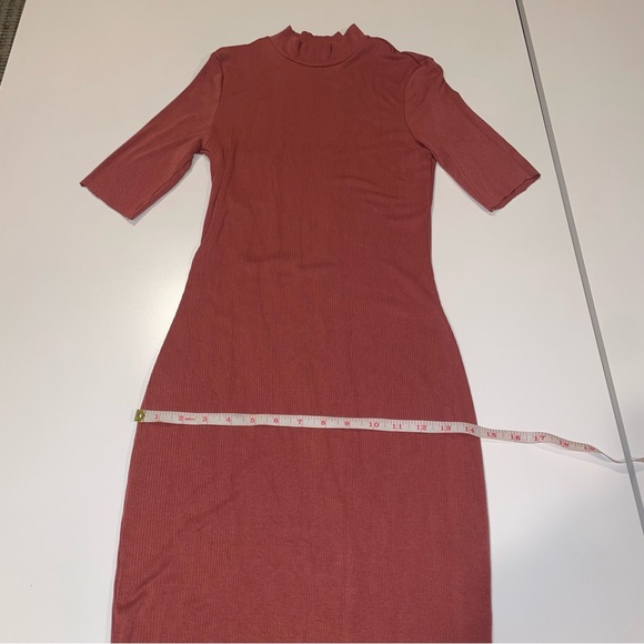 Long Orange dress medium size short sleeve 👗🛍️🛒 - Picture 5 of 6